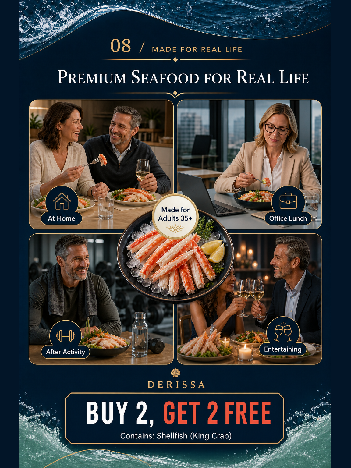 🦀 Alaskan Red King Crab Legs  - 🏆💎 Ready to Eat High-Protein Seafood Snack