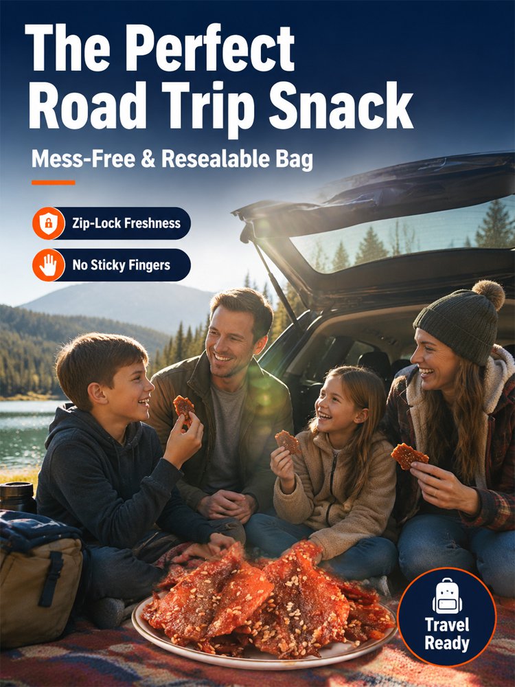 Wild Alaskan Pollock Jerky - Honey SpicySesame | High Protein - No Preservatives