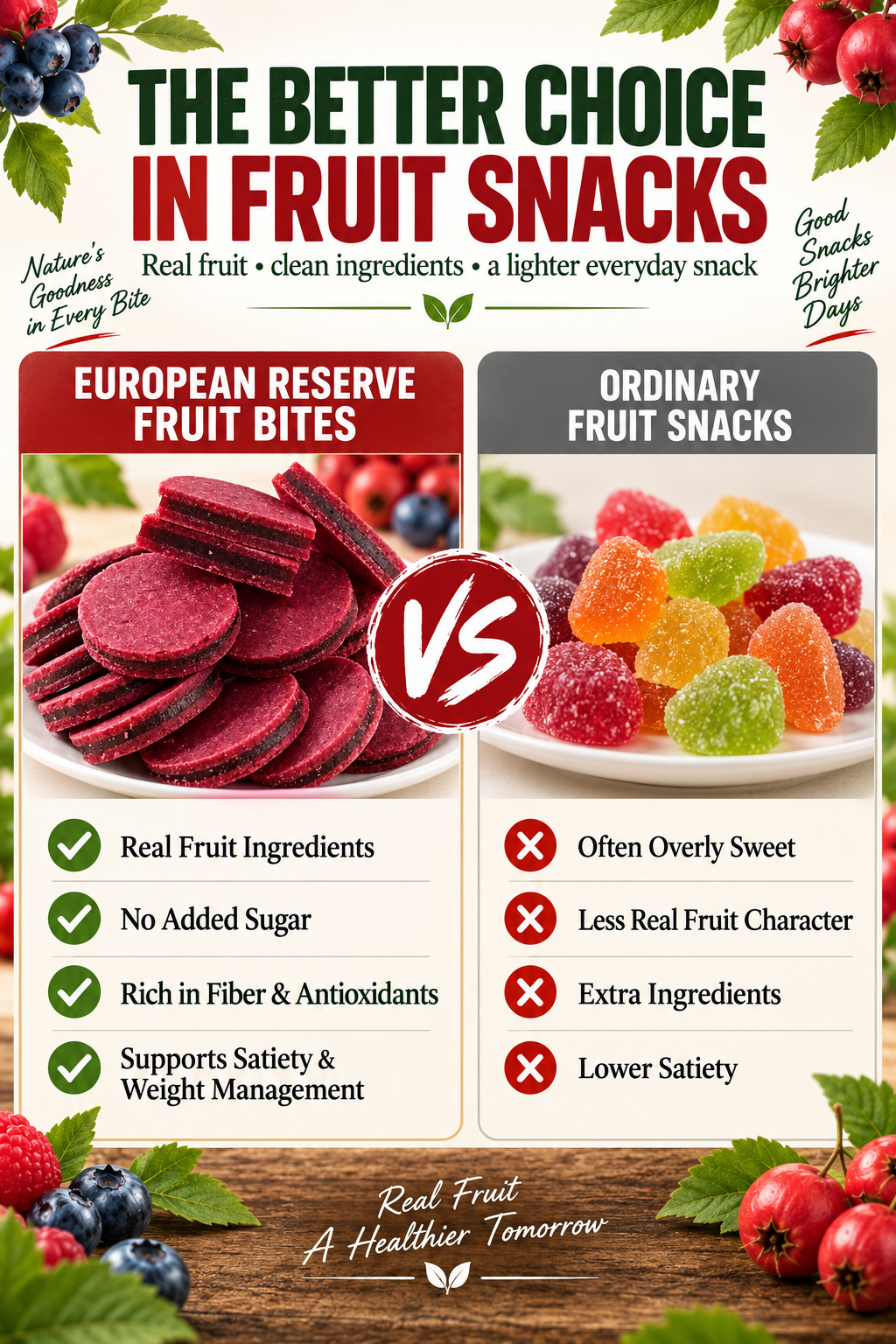 ❤️ European Reserve Wild Berry & Hawthorn Fruit Bites – Delicious Daily Support for Heart Health, Digestion & Energy