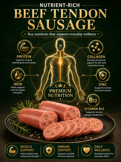 🥩 Savory Beef Tendon Sausages – 🏆💎 High-Protein, Satisfying & Guilt-Free Snack