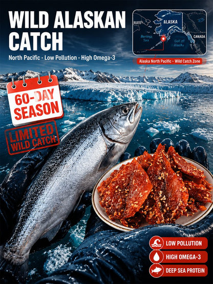 Wild Alaskan Pollock Jerky - Honey SpicySesame | High Protein - No Preservatives