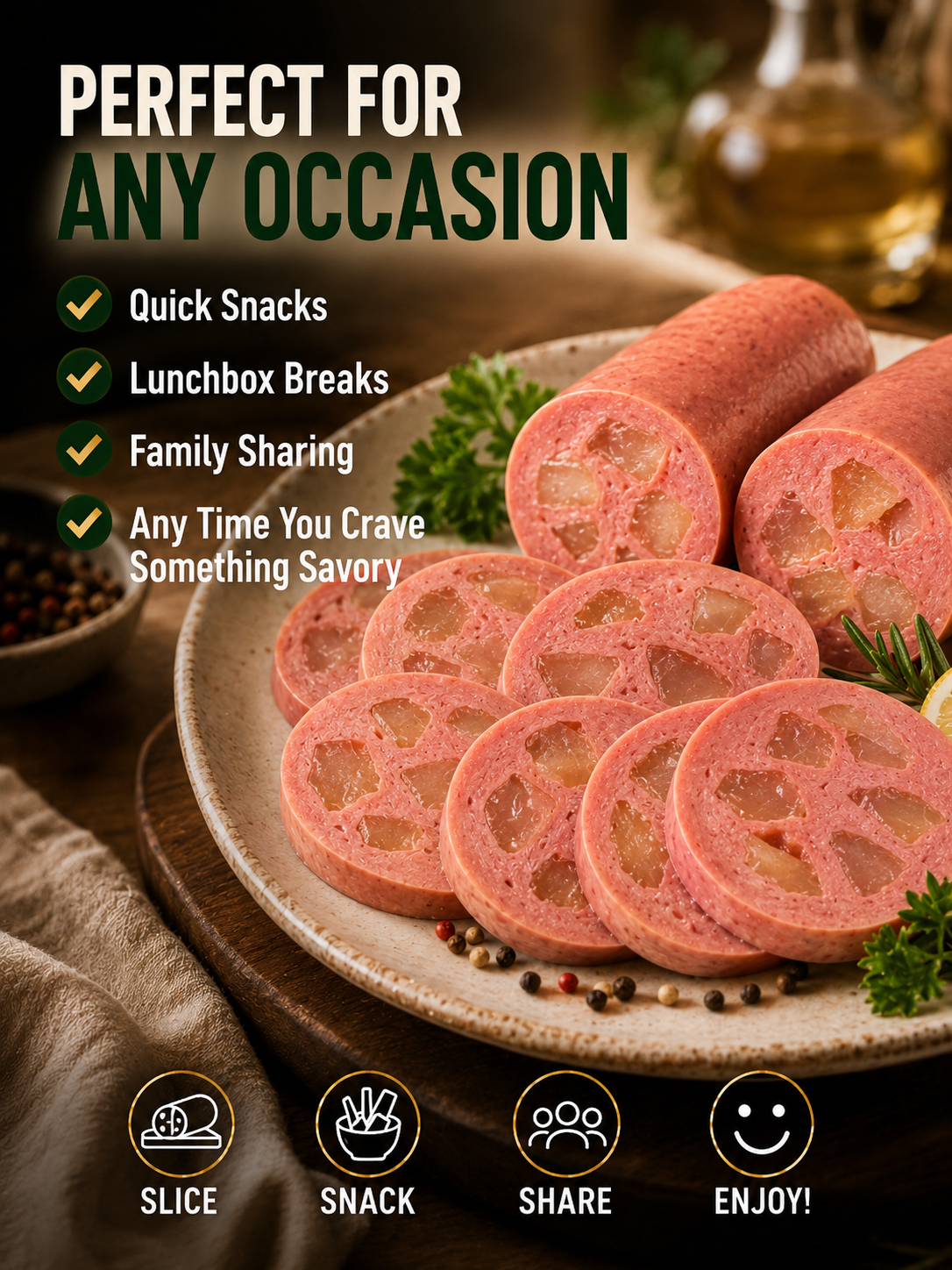 🥩 Savory Beef Tendon Sausages – 🏆💎 High-Protein, Satisfying & Guilt-Free Snack