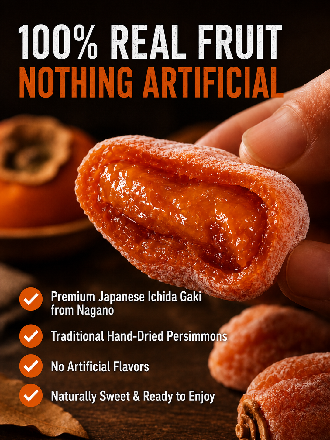 ✨ Premium Japanese Ichida Gaki from Nagano – 🌾 Fiber-Rich • 🛡️ Antioxidant-Packed • ⚡ Naturally