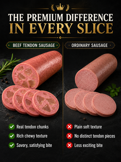 🥩 Savory Beef Tendon Sausages – 🏆💎 High-Protein, Satisfying & Guilt-Free Snack