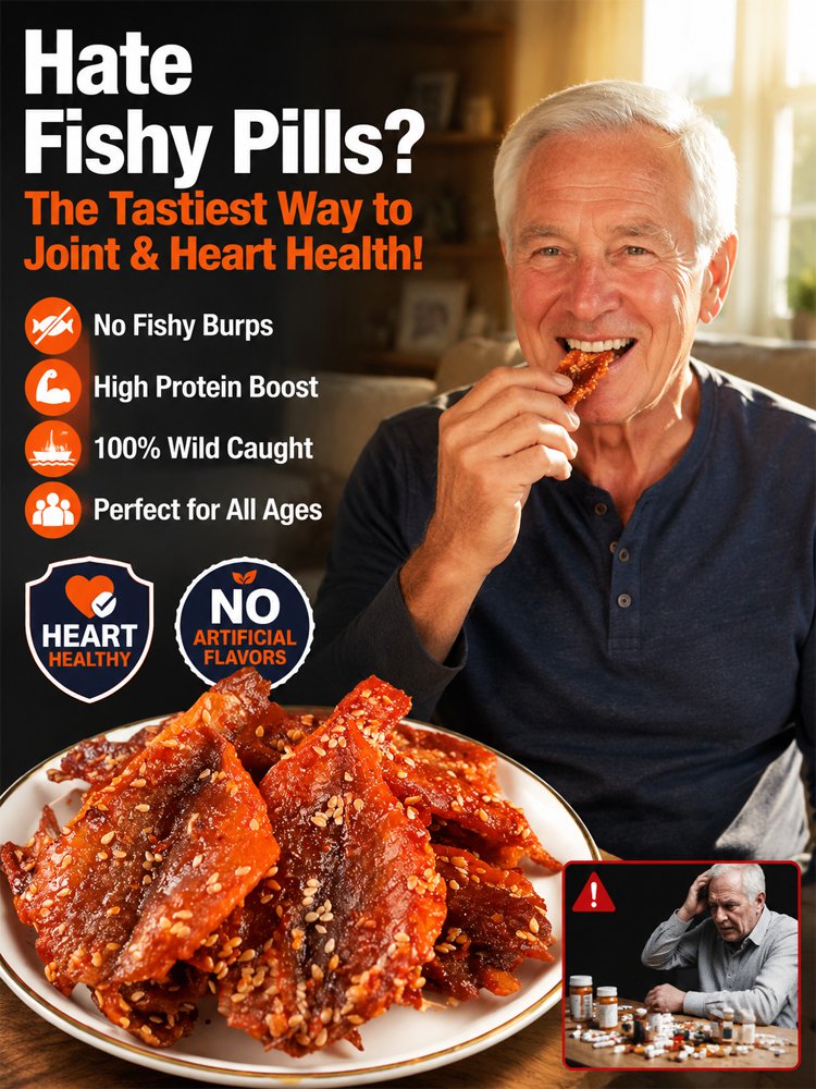 Wild Alaskan Pollock Jerky - Honey SpicySesame | High Protein - No Preservatives