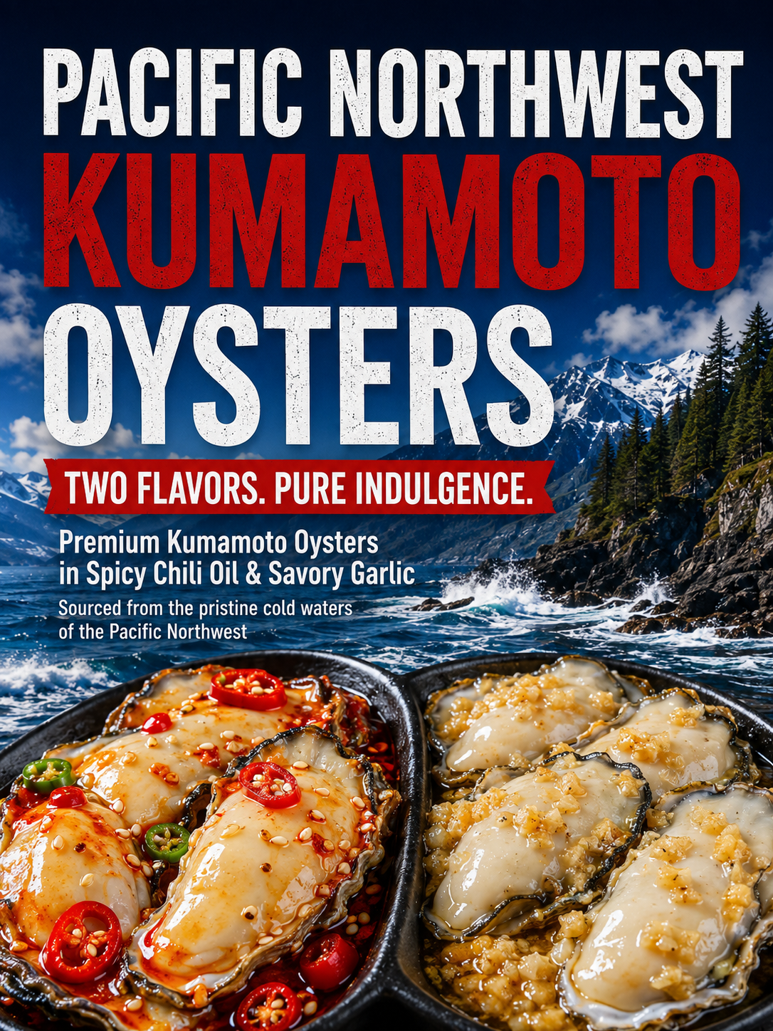 🦪 **Pacific Northwest Kumamoto Oysters - 🏆💎 Ready to Eat High-Protein Premium Seafood Snack**