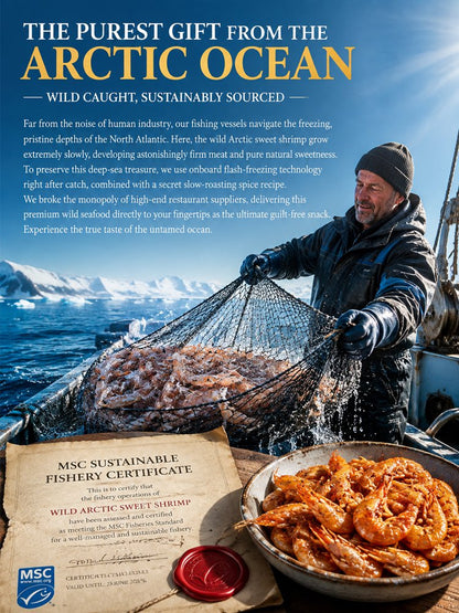 🦐 100% Wild-Caught Deep Sea Crispy Spicy Arctic Shrimp - 🏆💎 Whole-Eat High-Protein Guilt-Free Seafood Snack