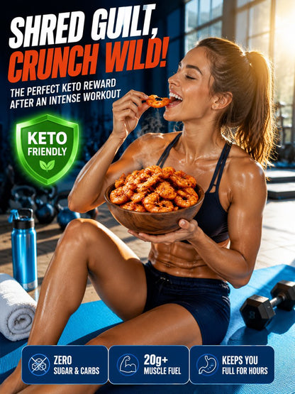 🦐 100% Wild-Caught Deep Sea Crispy Spicy Arctic Shrimp - 🏆💎 Whole-Eat High-Protein Guilt-Free Seafood Snack