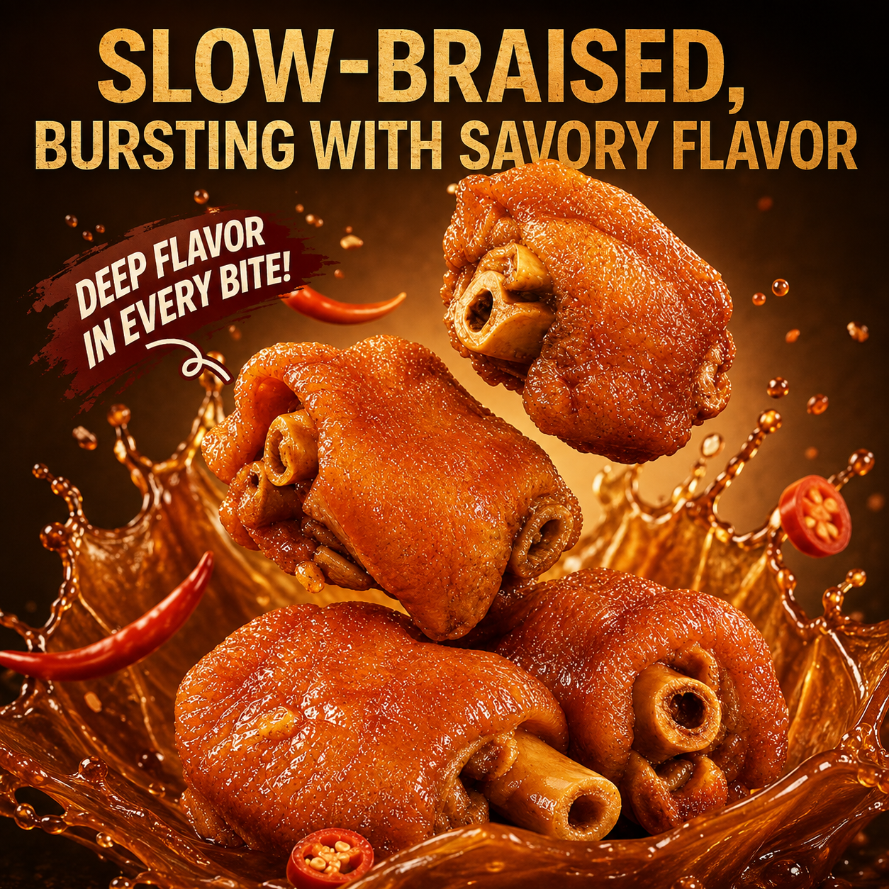 💪Control Cravings Without Giving Up Real Food ✨Premium Berkshire Caramelized Braised Pork Trotters 🐷
