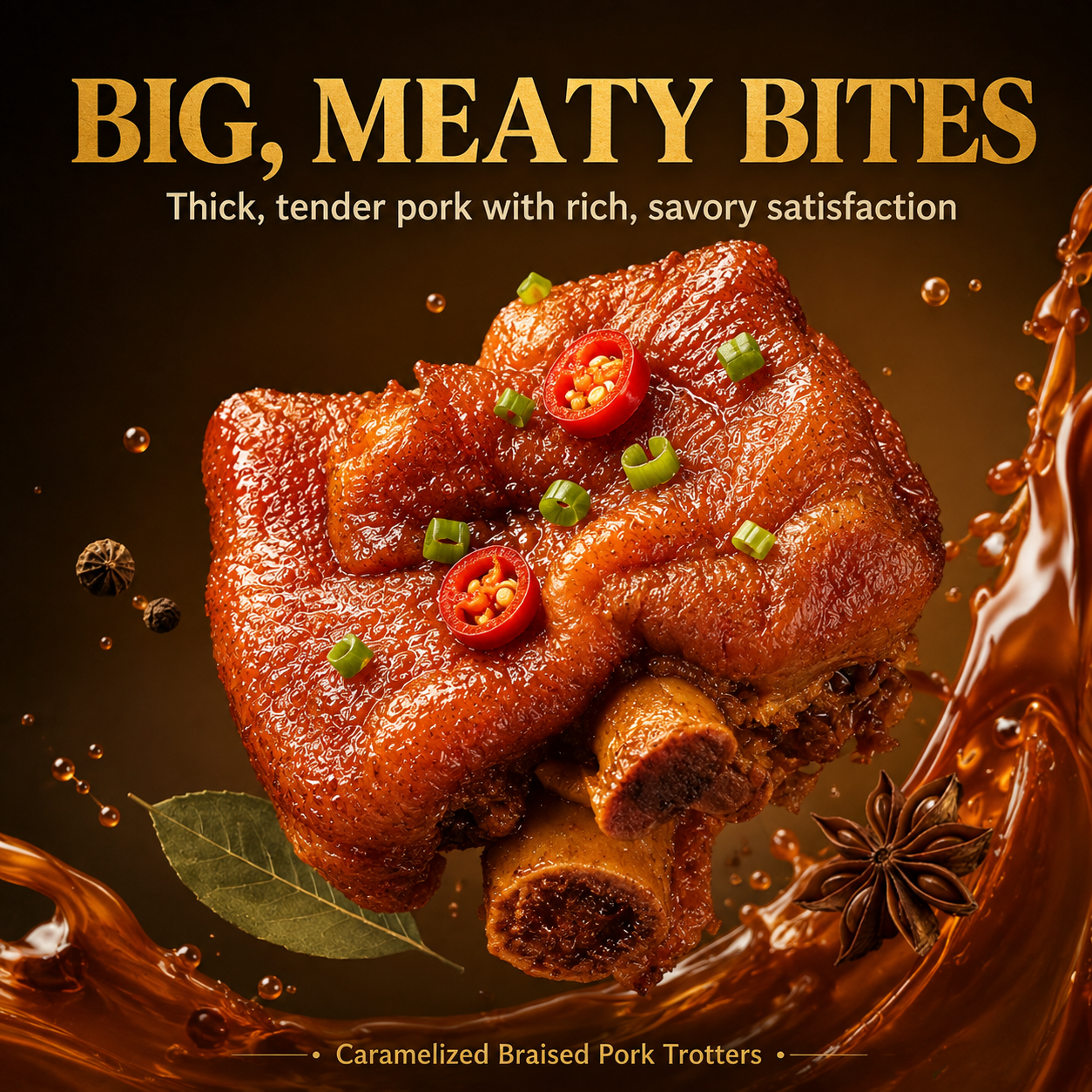 💪Control Cravings Without Giving Up Real Food ✨Premium Berkshire Caramelized Braised Pork Trotters 🐷