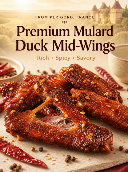 🇫🇷Premium French Périgord Mulard Duck Mid-Wings – Spicy • Savory • Tender & Chewy